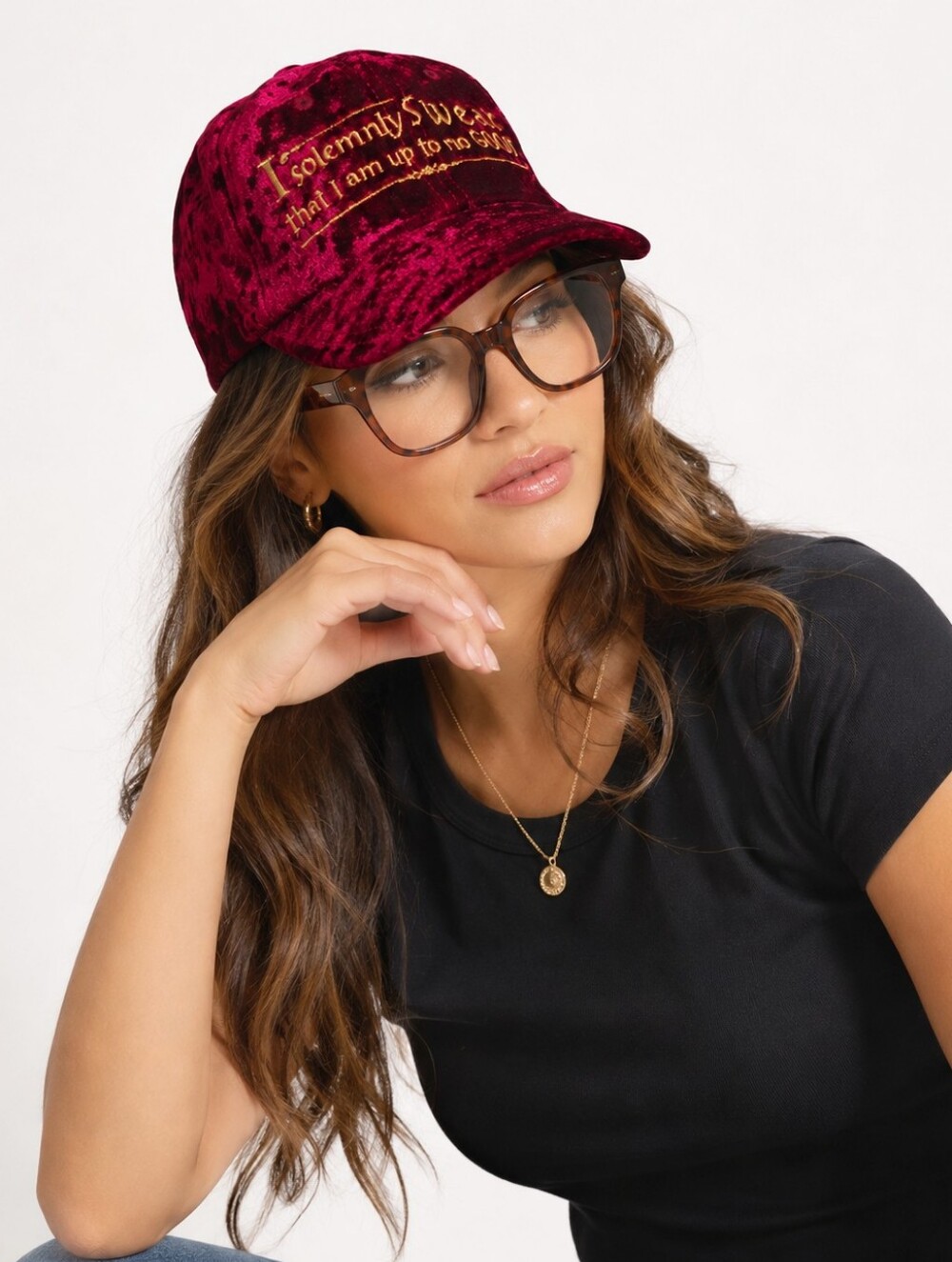 HARRY POTTER Crushed Velvet Wine Cap, Solemnly Swear That I Am Up To No Good, OS